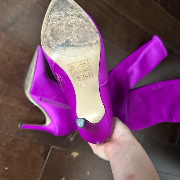 Aldo Fuchsia Thigh high Heels boots - Picture 5 of 6